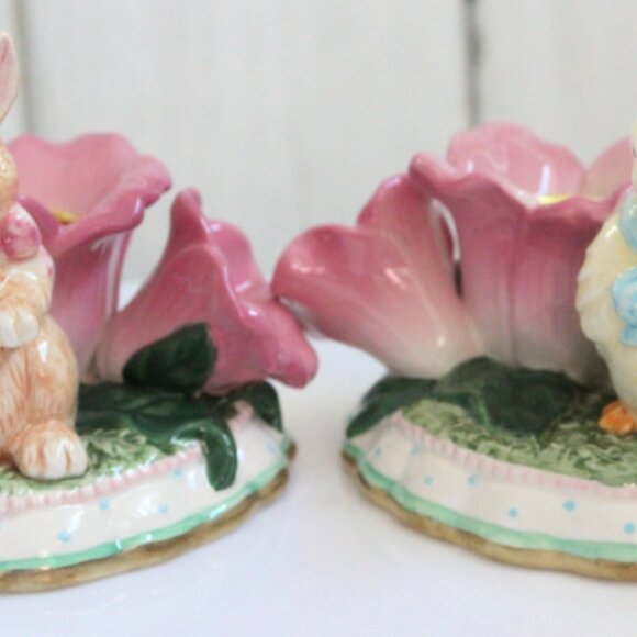 Set of Two  Avon Springtime Collection Candle Holders - Picture 2 of 2